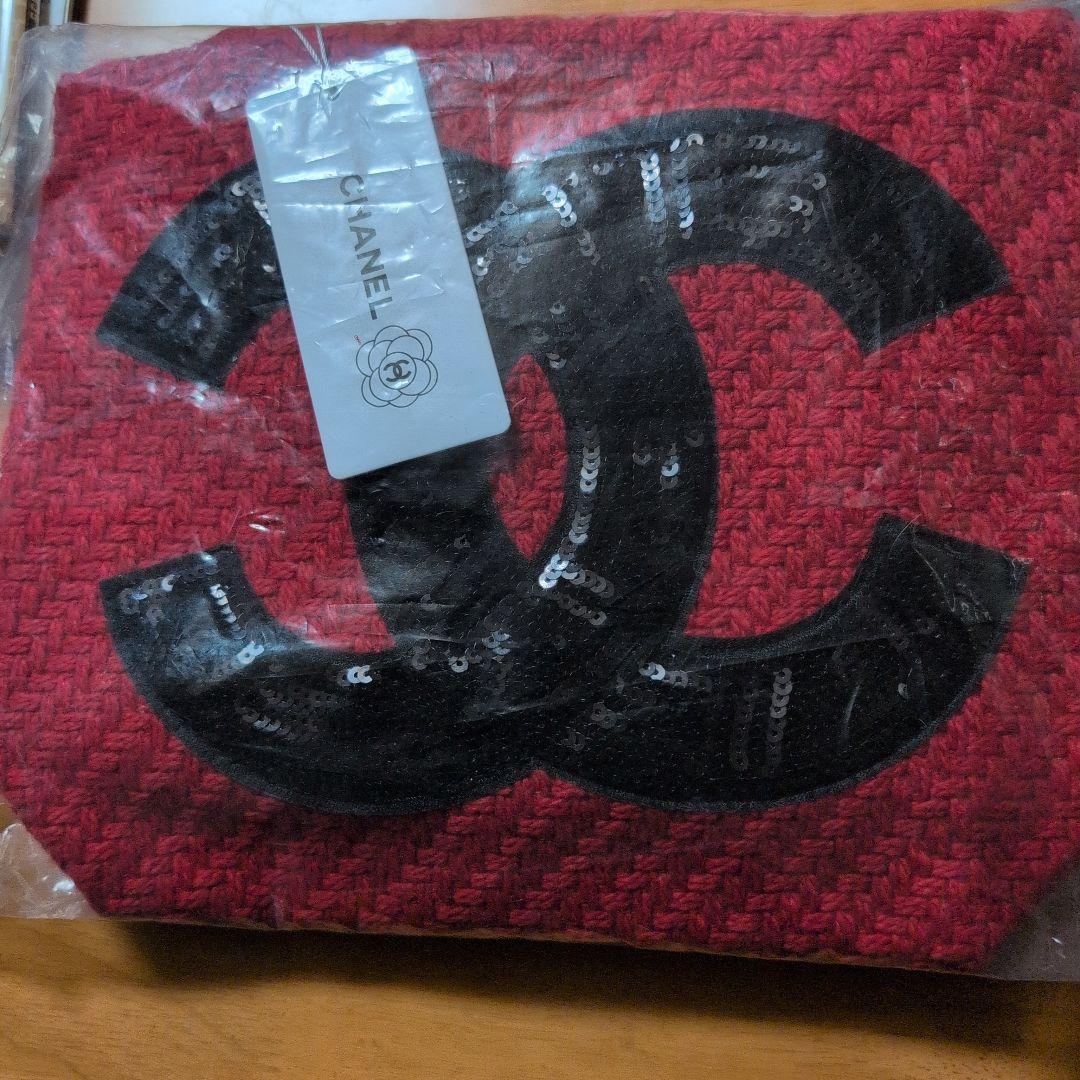 CHANEL ツイードトートバッグ　スパンコール　ノベルティ
