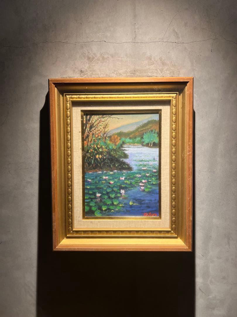 印象派　肉筆油彩画　作者不詳