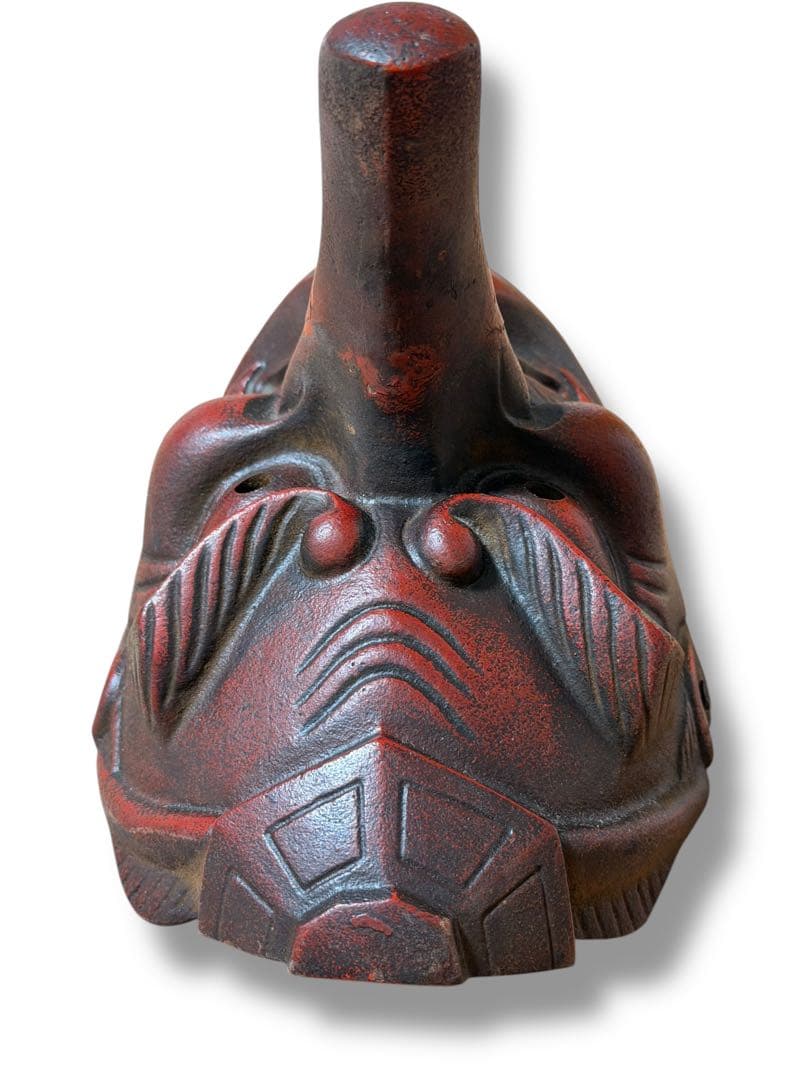 #鉄製 天狗面 お面 魔除け 縁起物 インテリア　S-8