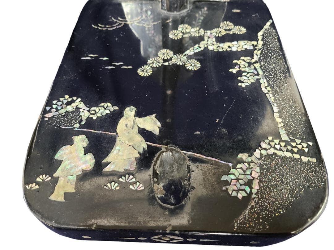 高級刀掛け2 螺鈿 1本掛け 約66ｘ26ｘ20 日本刀 真剣 骨董 0118