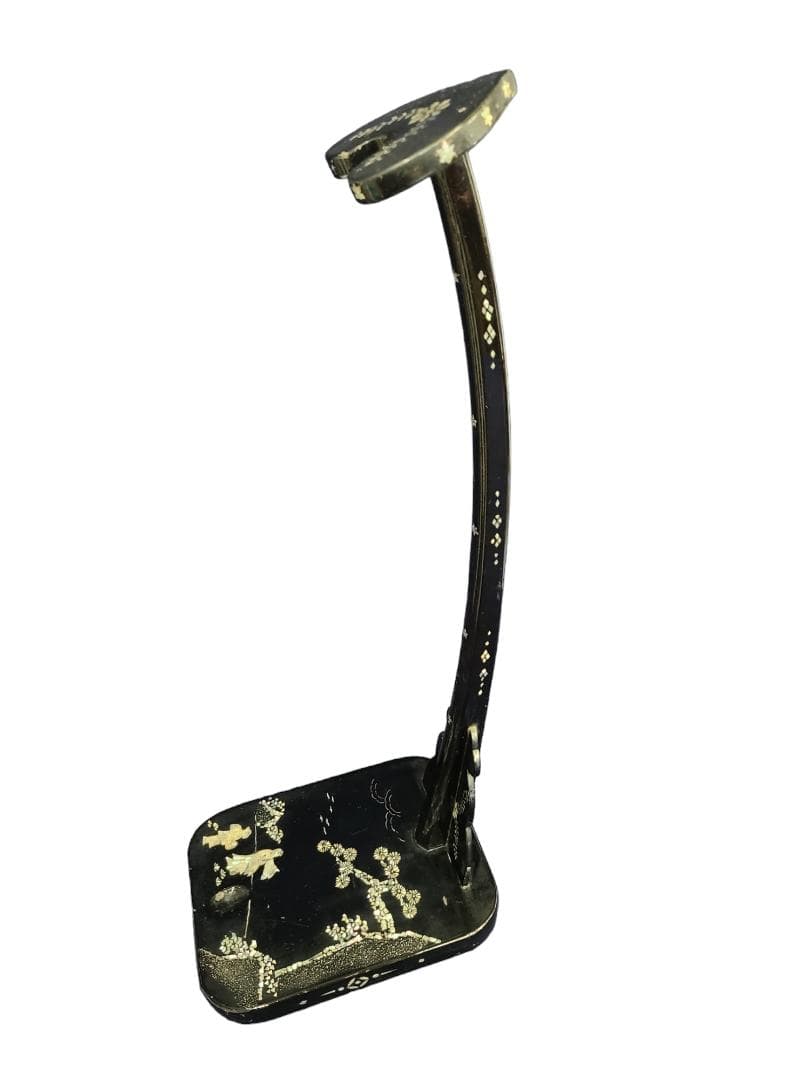 高級刀掛け2 螺鈿 1本掛け 約66ｘ26ｘ20 日本刀 真剣 骨董 0118