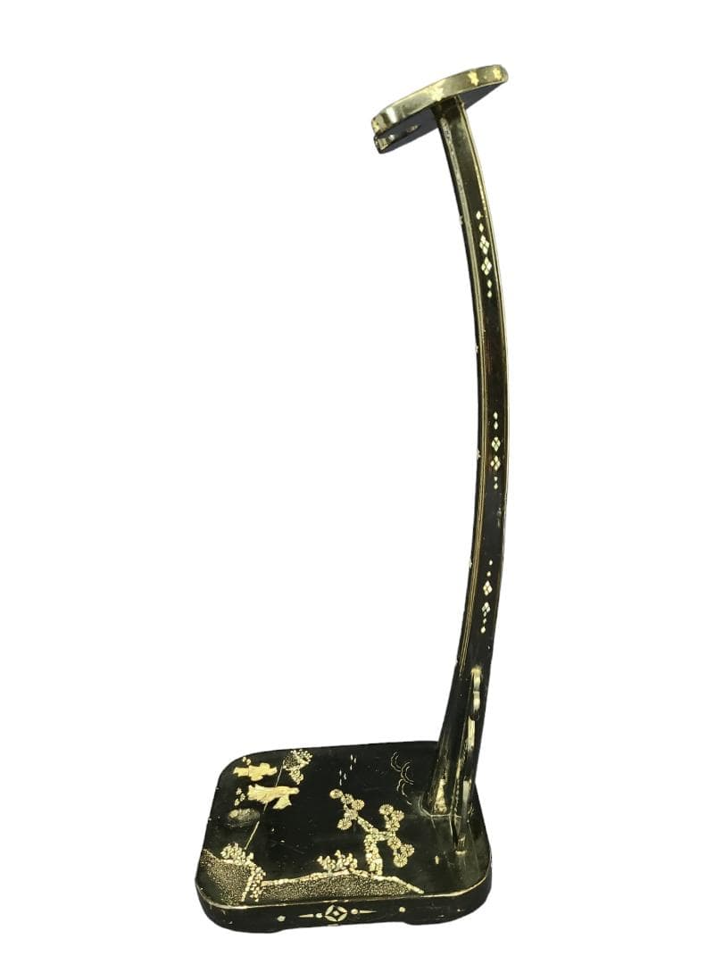 高級刀掛け2 螺鈿 1本掛け 約66ｘ26ｘ20 日本刀 真剣 骨董 0118