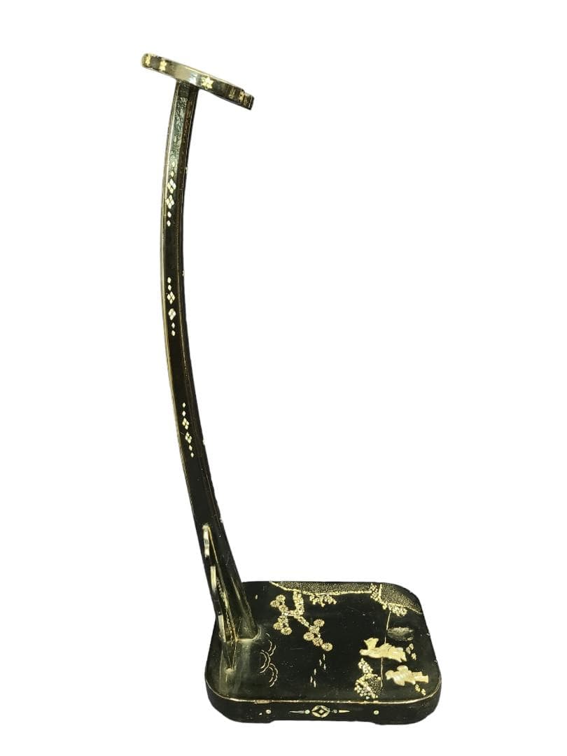 高級刀掛け2 螺鈿 1本掛け 約66ｘ26ｘ20 日本刀 真剣 骨董 0118