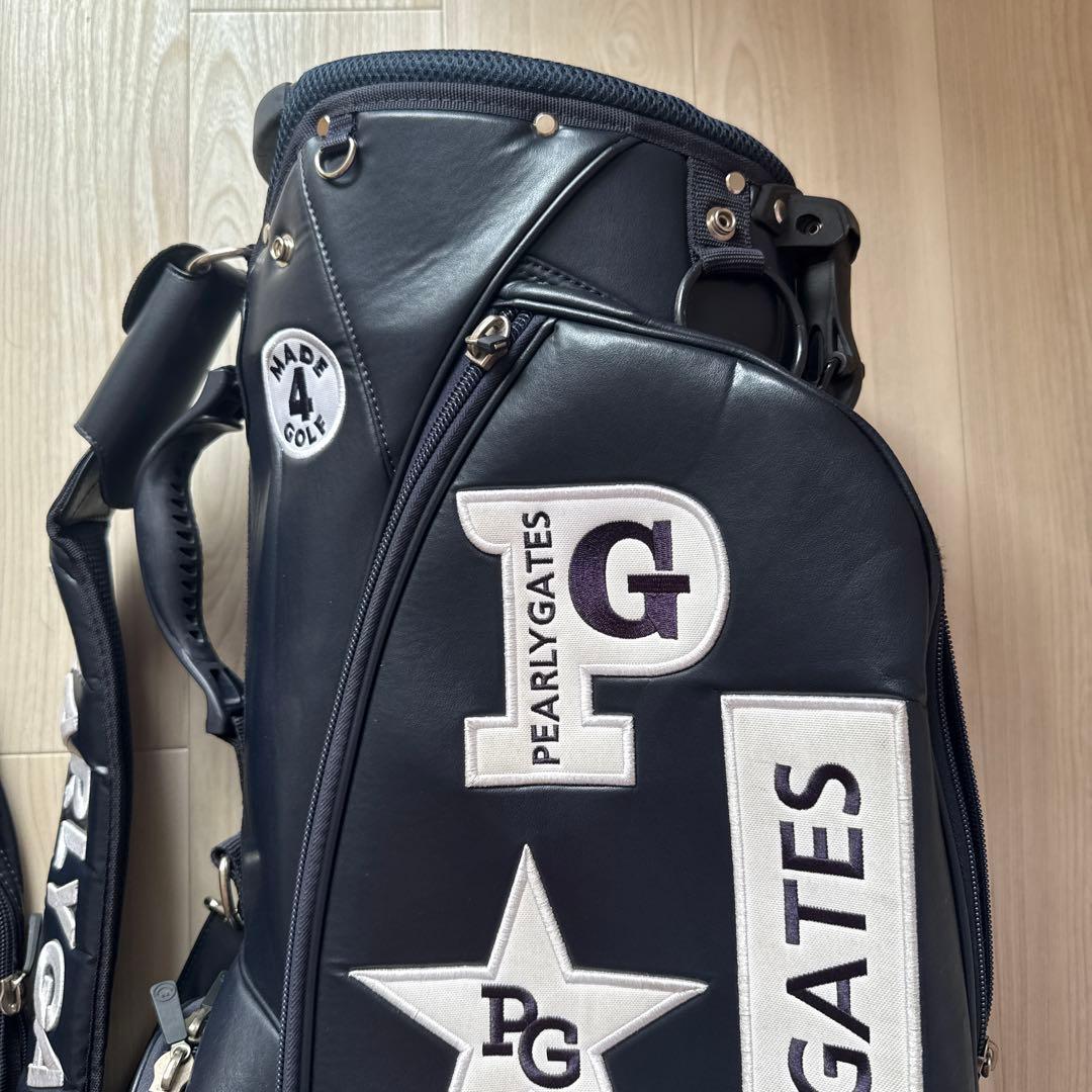 パーリーゲイツ　キャディバッグ　ショルダー式　スタンド式　紺　ネイビー　ゴルフ