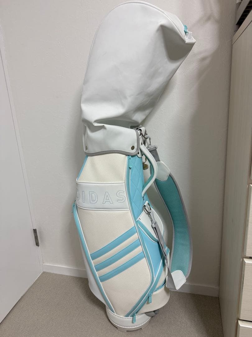 adidas ゴルフバッグ ホワイト/ライトブルー