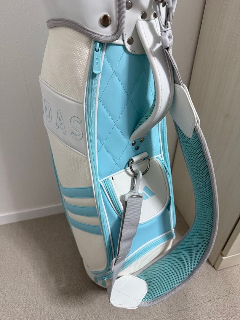 adidas ゴルフバッグ ホワイト/ライトブルー