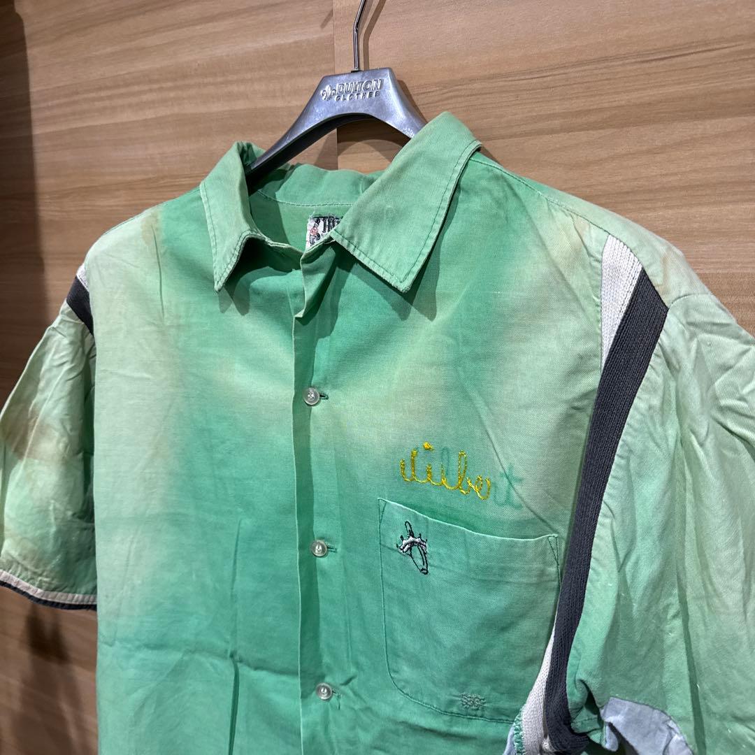 着画あり　60's 60年代 ボウリングシャツ XL