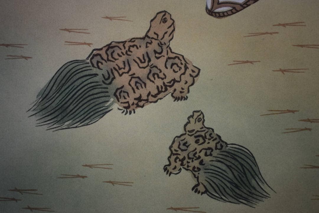 真作/秋亭/高砂図/桐共箱付/布袋屋掛軸HF-148