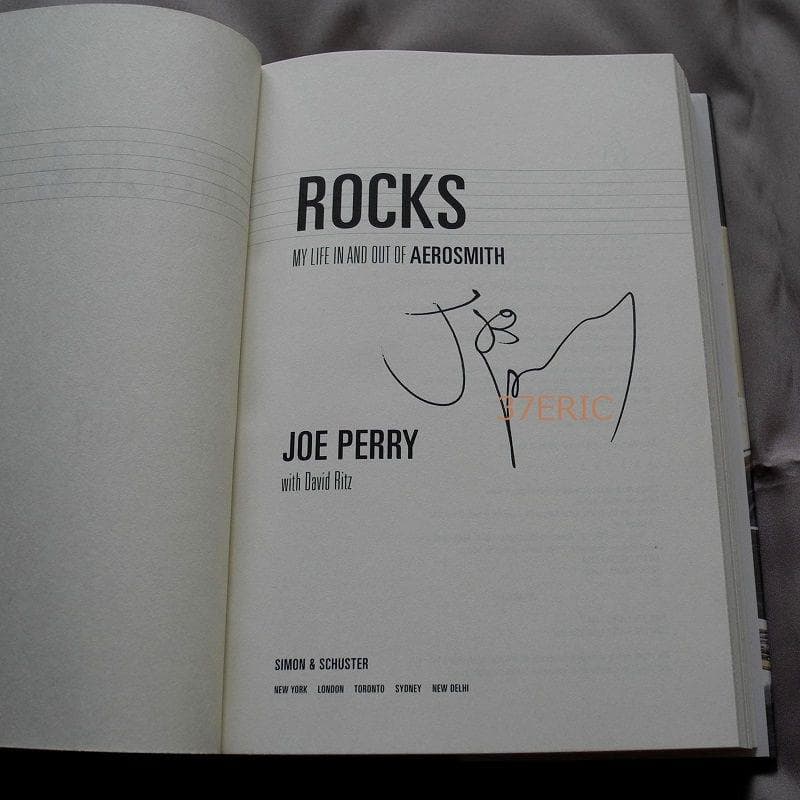 Aerosmith エアロスミス Joe Perry 直筆サイン本