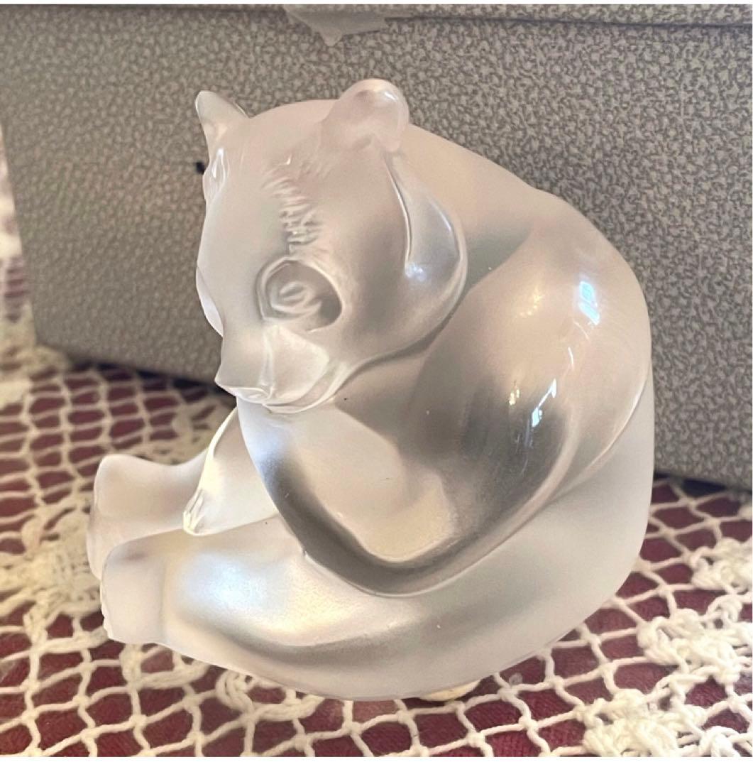 希少　レア　新品　未使用　ラリック　パンダ　クリスタルガラス　置物　箱入り　パリ