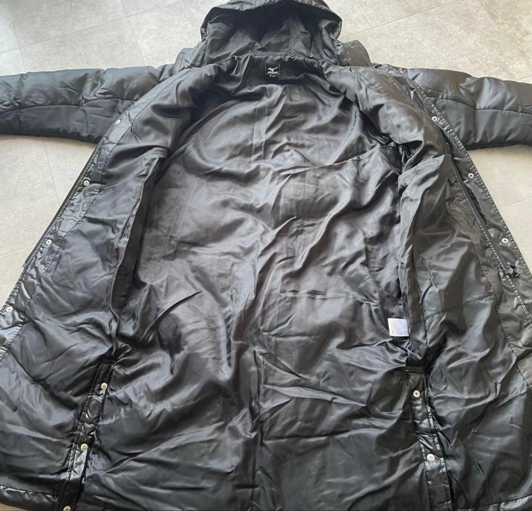 【美品】MIZUNO ベンチコート　 Lサイズ　　ダウンコート　ロング　黒