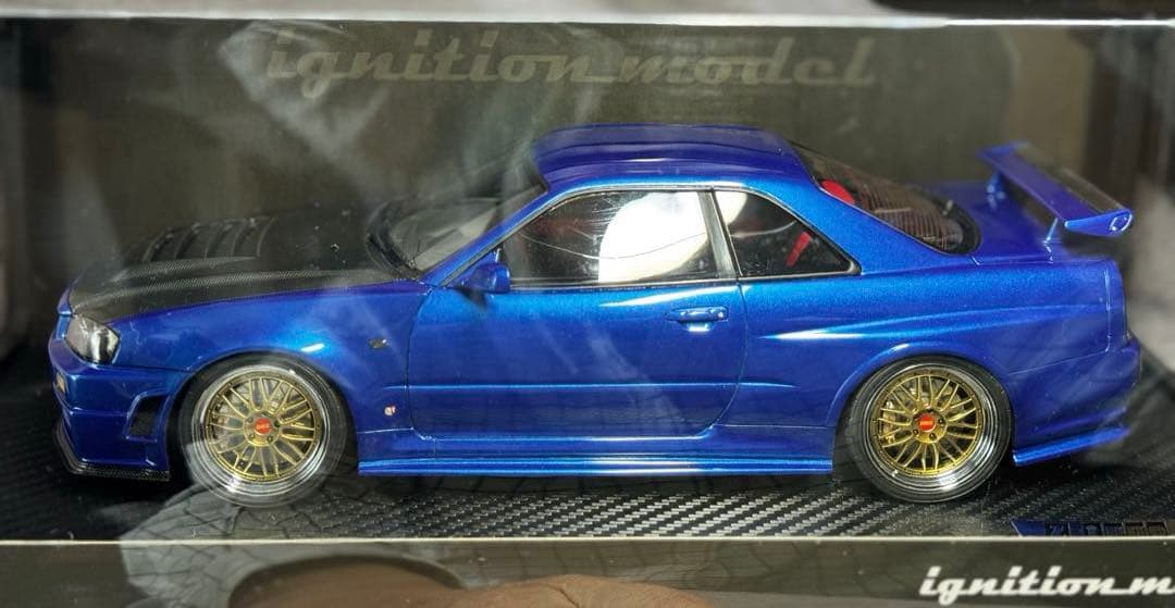 絶版希少 ニスモ R34 GT-R Zチューン ベイサイドブルー 限定140