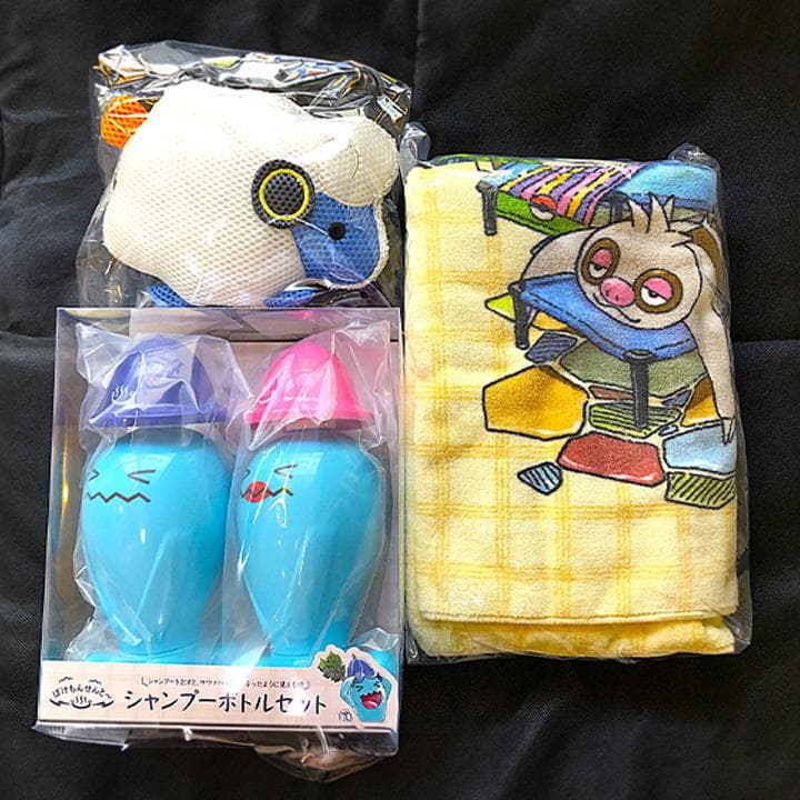 ぽけもんせんと～ シャンプーボトルセット ボディスポンジ バスタオル 3点セット