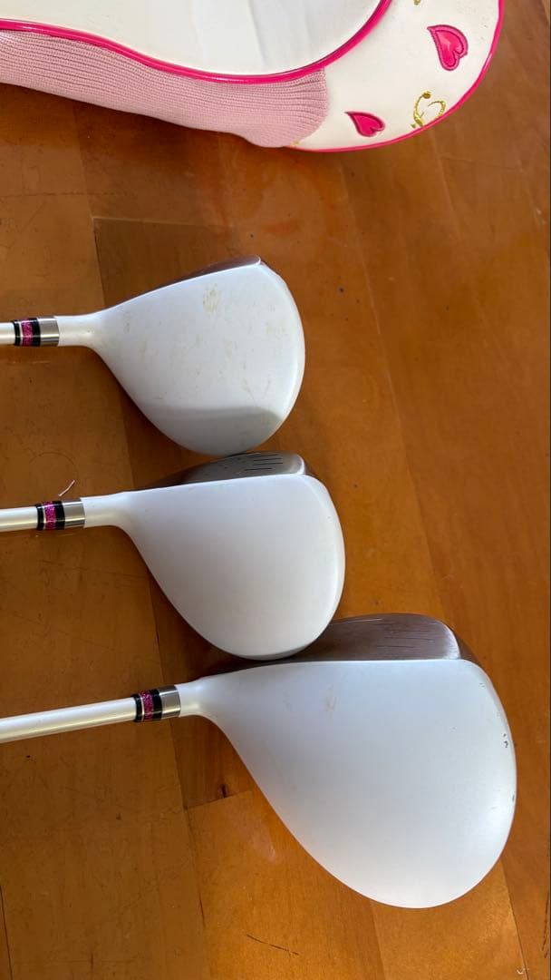 レディース ゴルフクラブセット ホワイト ピンク