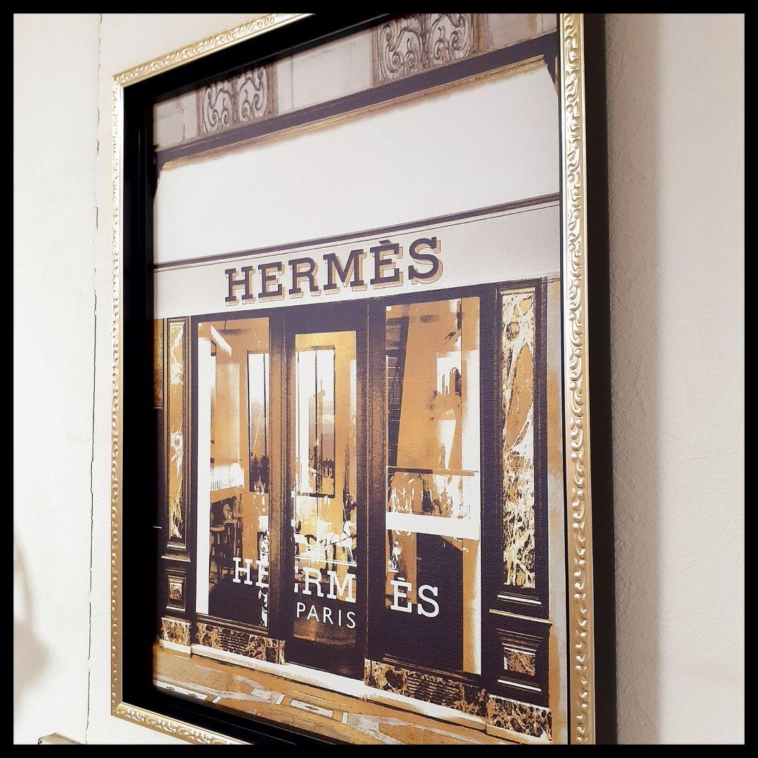 輸入雑貨　オマージュキャンバスアートパネル　『HERMES』　エントランス