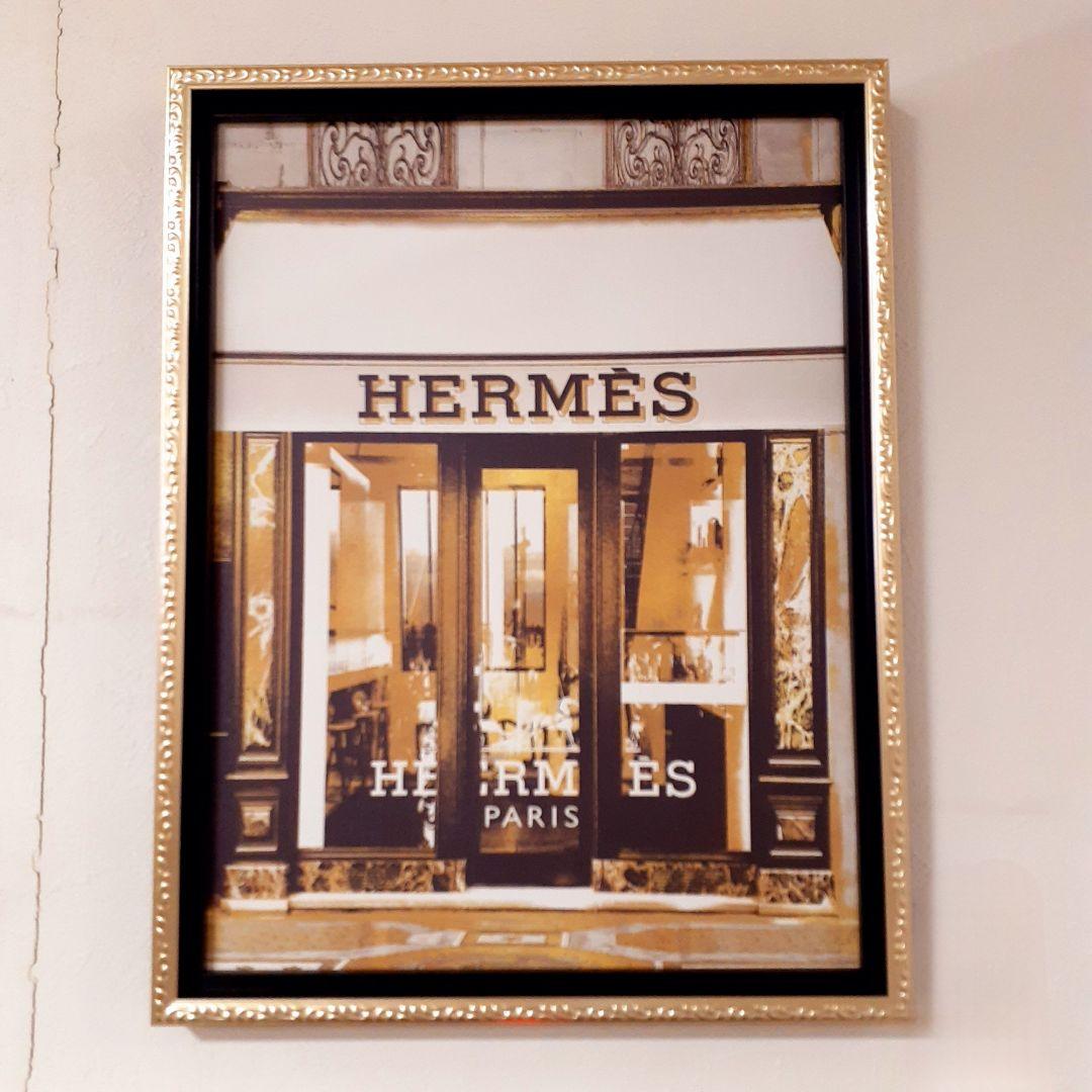 輸入雑貨　オマージュキャンバスアートパネル　『HERMES』　エントランス