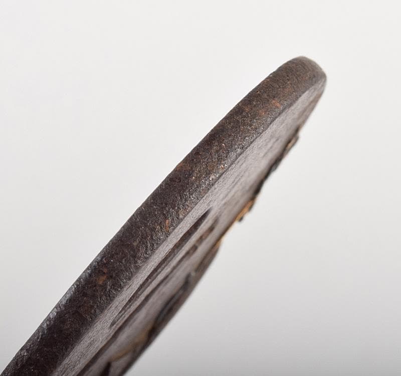 武具　刀装具　古鉄金銀象嵌　鍔　V　R4872