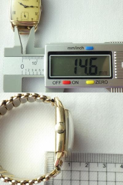 【最終値下】【1945年】エルジン デラックス USA製 10金張 手巻き腕時計