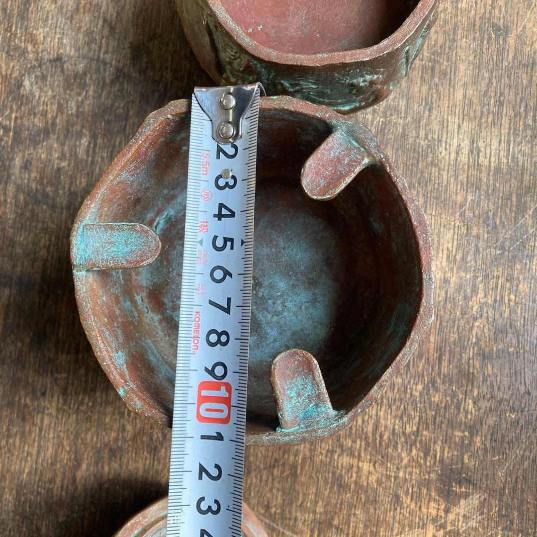 峯孝 造 「民族のお祭りのようなレリーフ」 灰皿？ 香炉？ ブロンズ 作家物