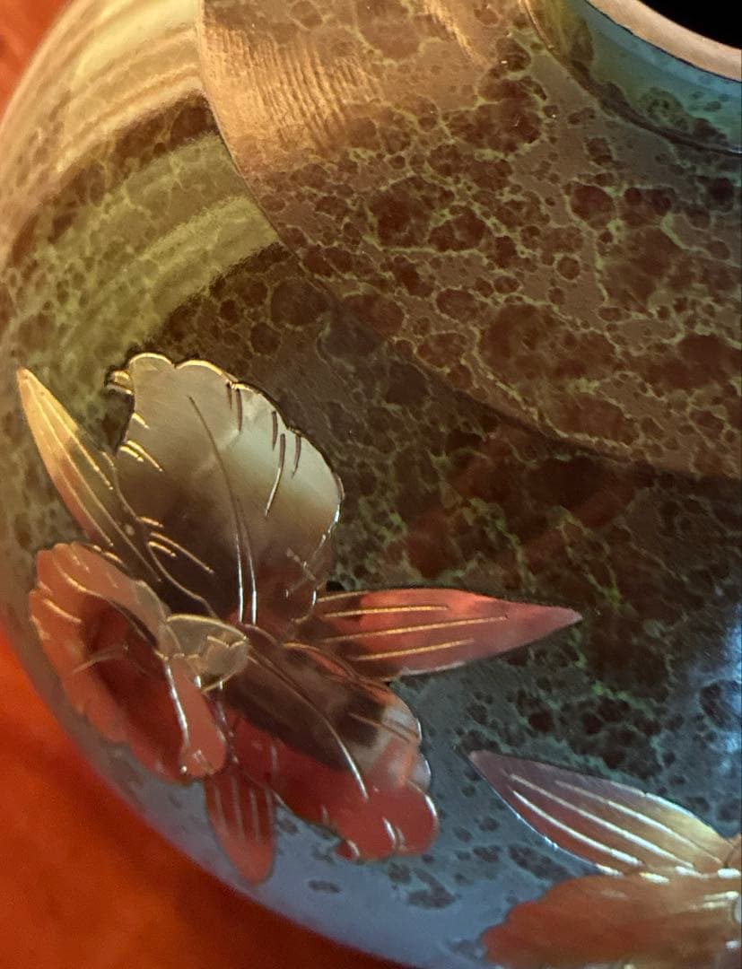 【加賀象嵌(ぞうがん)】　花入　 　　金沢　伝統工芸の美　骨董