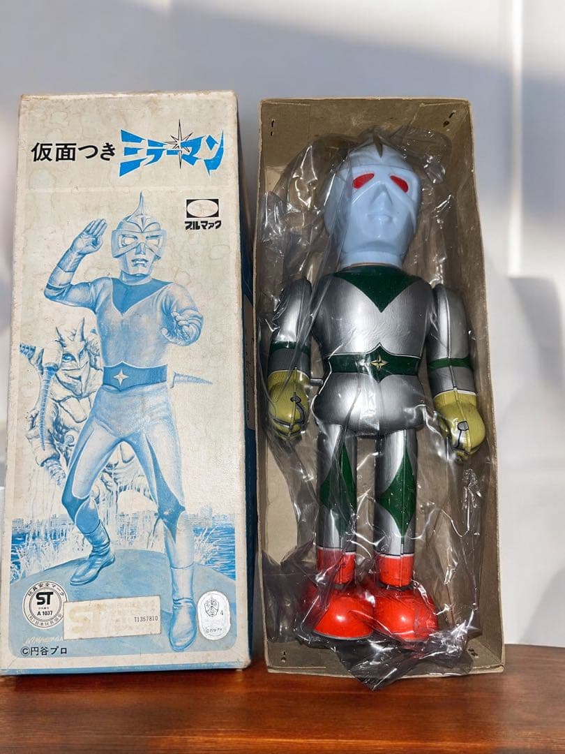 デッドストック　ブルマァク　仮面つき ミラーマン　ブリキ　ゼンマイ歩行