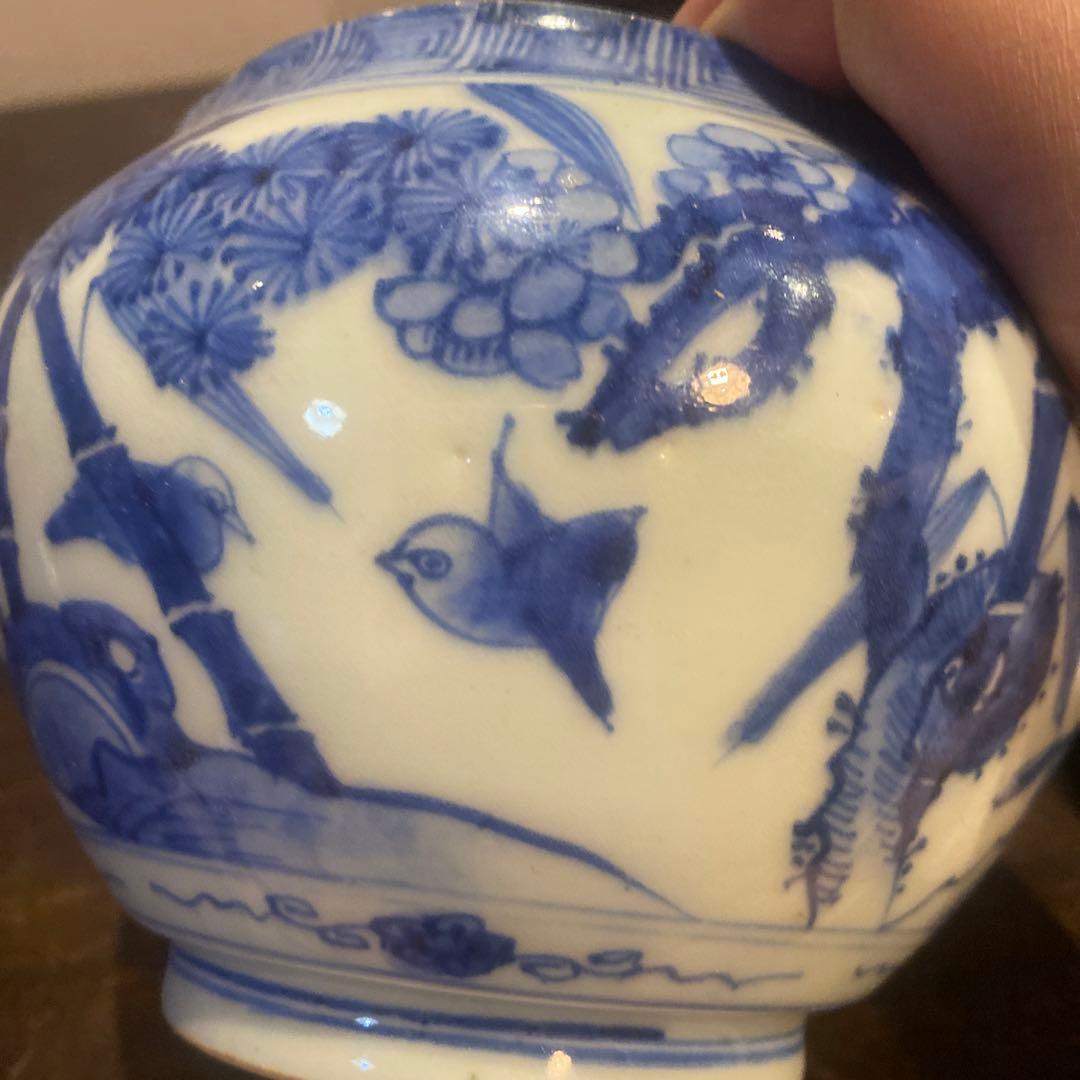 古伊万里ウサギ図蓋物12cm13cm