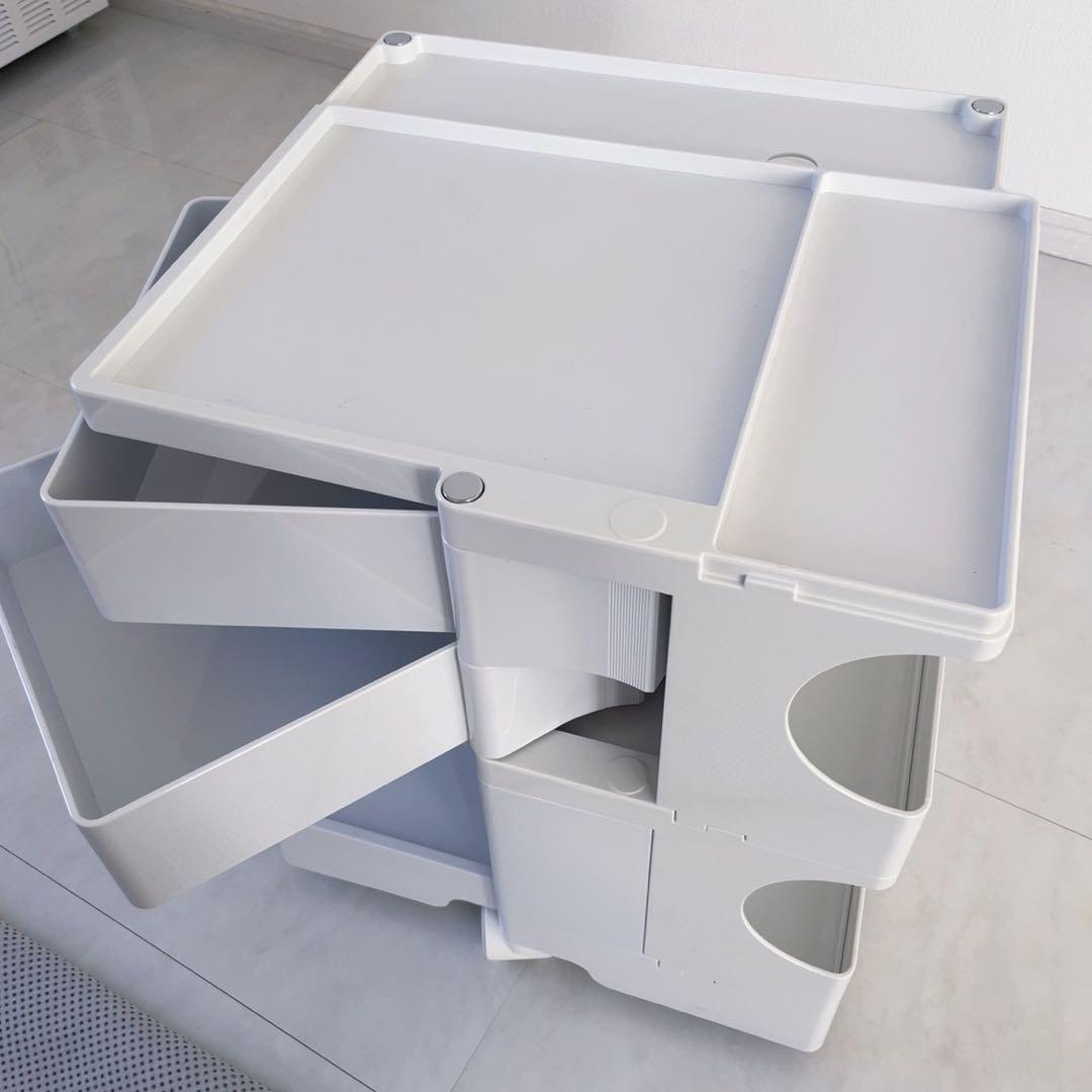 ボビーワゴン レプリカ 回転　ワゴン　マルチワゴン　収納　韓国　収納家具　白