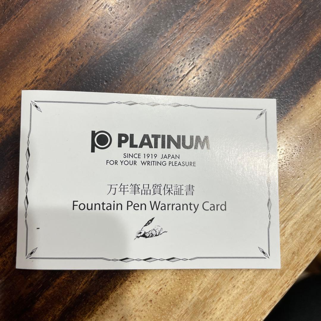 PLATINUM 青色 万年筆 専用ケース付き