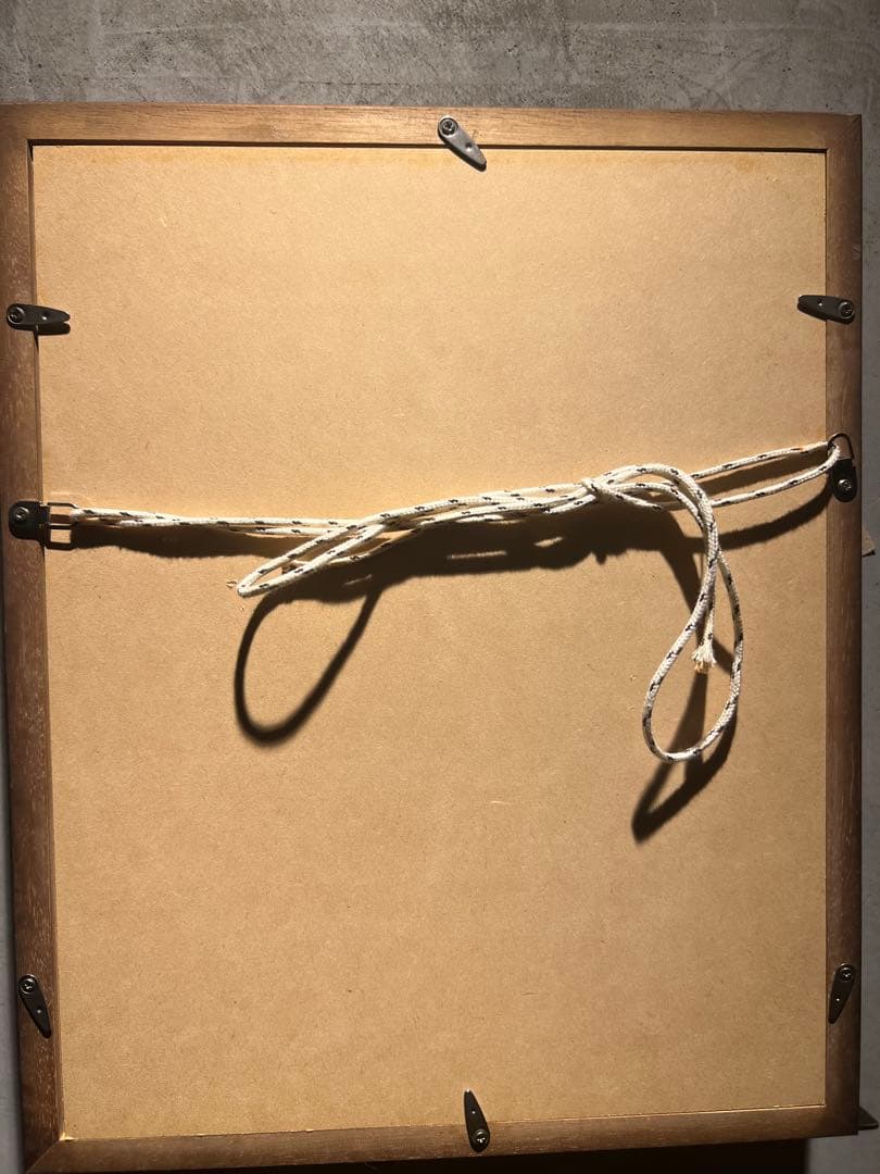 他の人発送×肉筆油彩画　【薊】　直筆サインあり