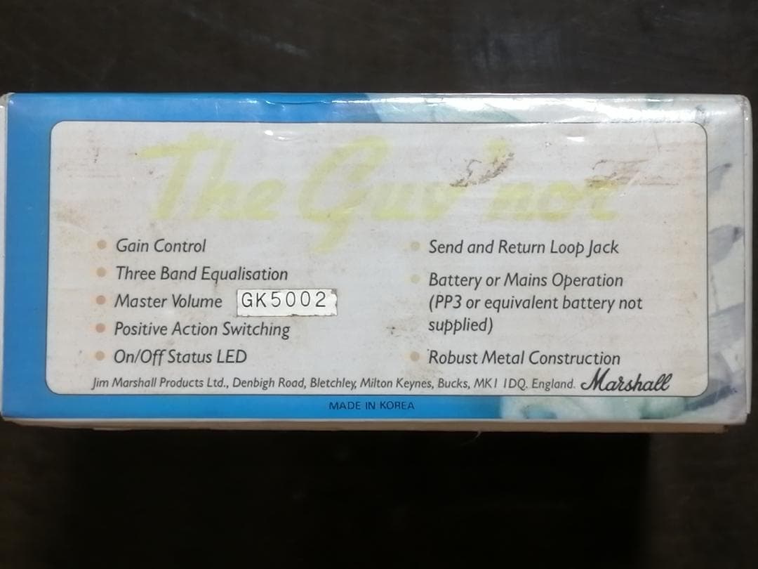 Marshall The Guv’nor　マーシャル ガバナー 箱付き