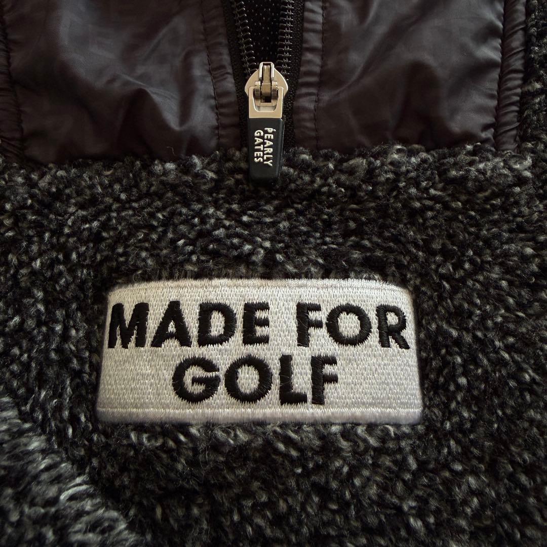 美品　パーリーゲイツ　フリース　ジャケット　ハーフジップ　グレー　黒　M〜L相当