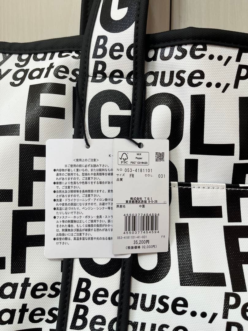 近年モデル 新品未使用 Pearly Gates ゴルフトートバッグ