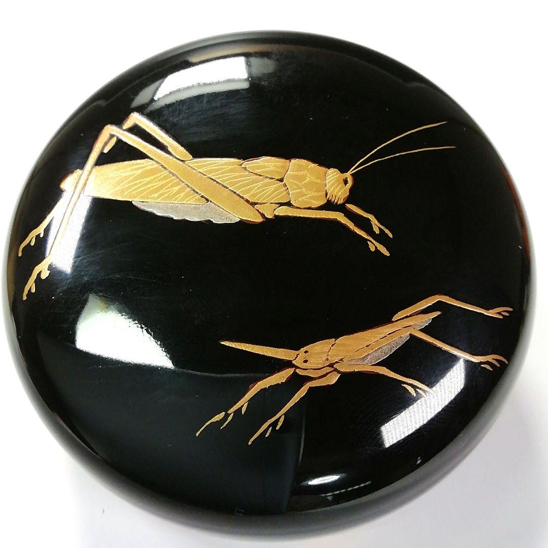 Ｓ２６０棗『虫蒔絵』『塗師小島漆壺斎作』『底部在銘』共箱茶道具