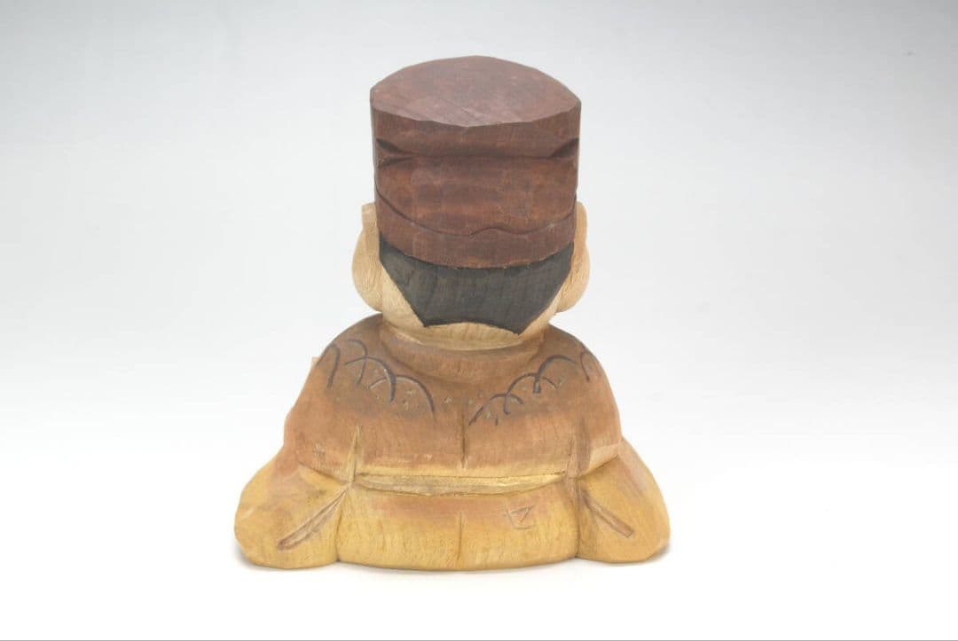 【真作・代表作】 木彫彩色 「寿童子」 大町誠一 作（共箱・外箱付属）