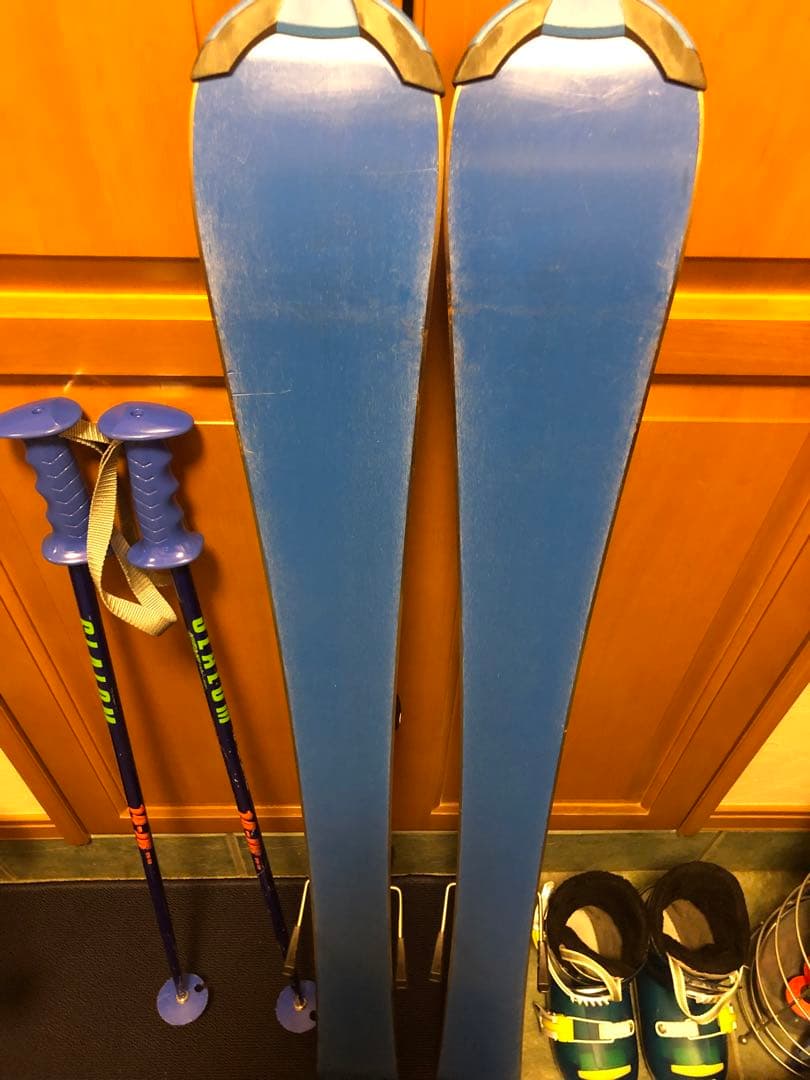 ゆうき☆キッズ　カービングスキー板110cm ストック85cm セット