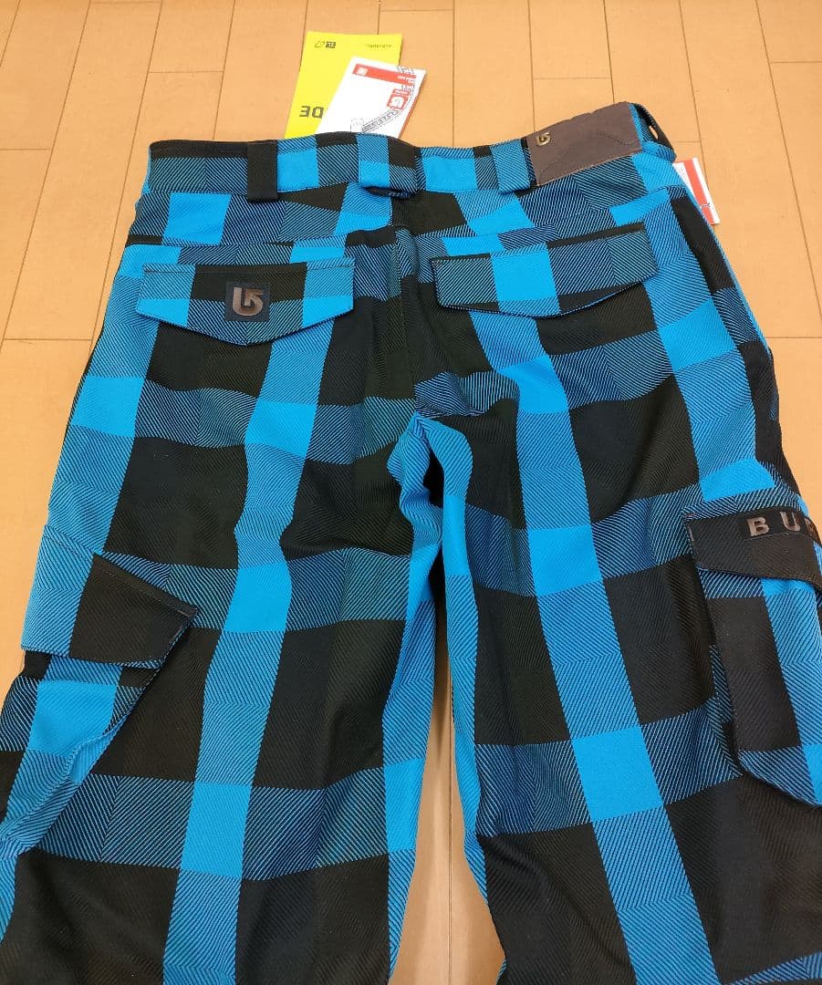 【新品】BURTON スノーボード パンツ(M)☆青チェック☆