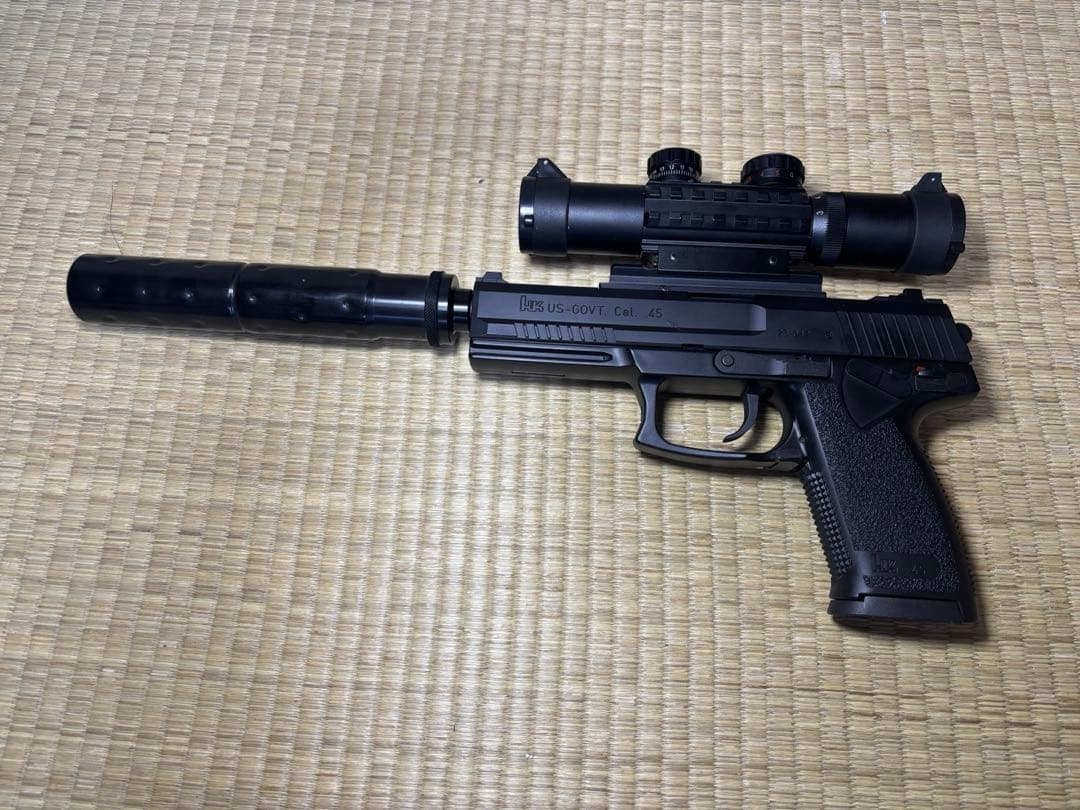 マルイソーコムMK２３固定スライドガスガン スコープ付き