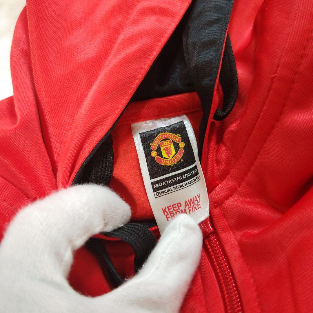【レア☆MANCHESTER　UNITED】パーカー　OFFICIAL　赤　LL