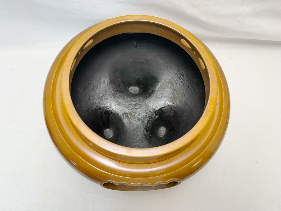 ほぼ未使用 茶道具 唐銅朝鮮風炉釜 野々田電熱器 釜鐶付 茶道 元箱