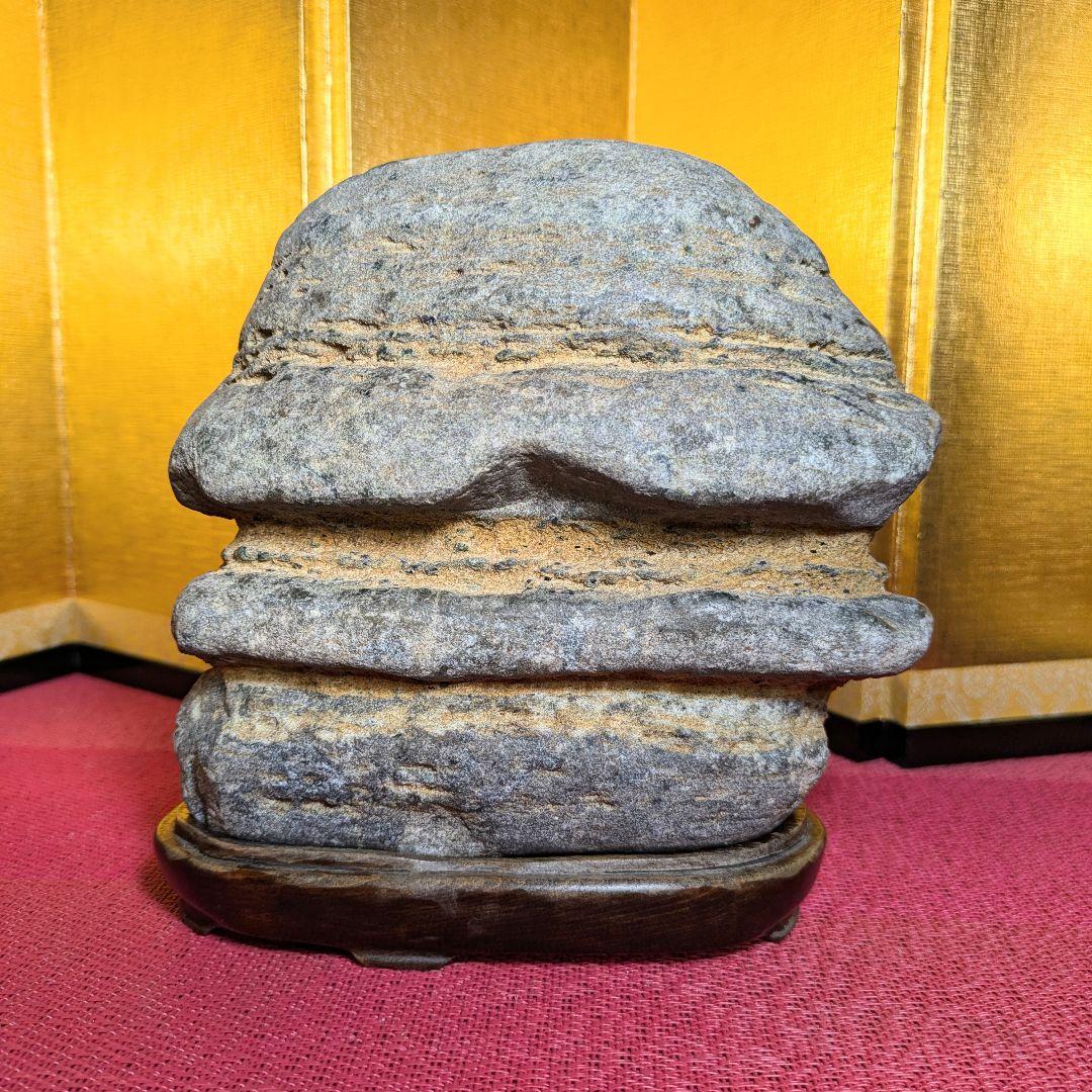 水石 3.7㌔ 茅舎石 鑑賞石 観賞石 水石 盆石 天然石 置物