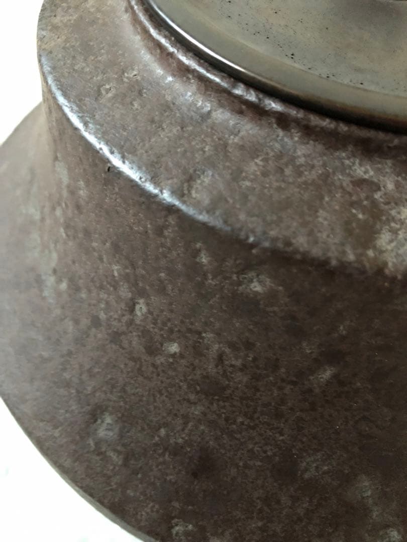 時代　車軸釜　大西定林造　十二代寒雉極付