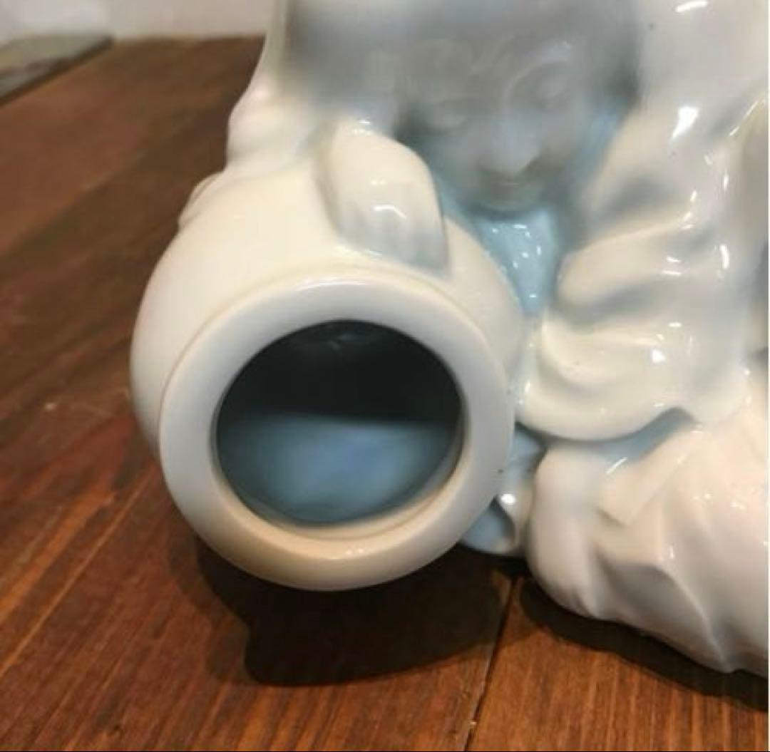美品　陶器　慈山伯　猩々　白磁　置物　オブジェ　当時物　丁寧な作り