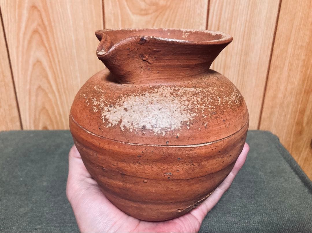 古備前 江戸中期頃 雀口 小壺 (検索 酒器 徳利