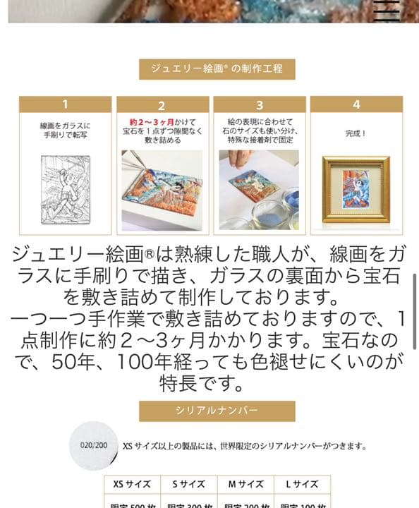 ジュエリー絵画　鉄腕アトム2 XSサイズ