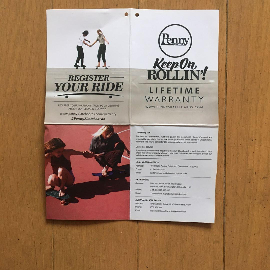 22インチ　ペニーPENNYスケートボード、ドッグダウンホイールセット