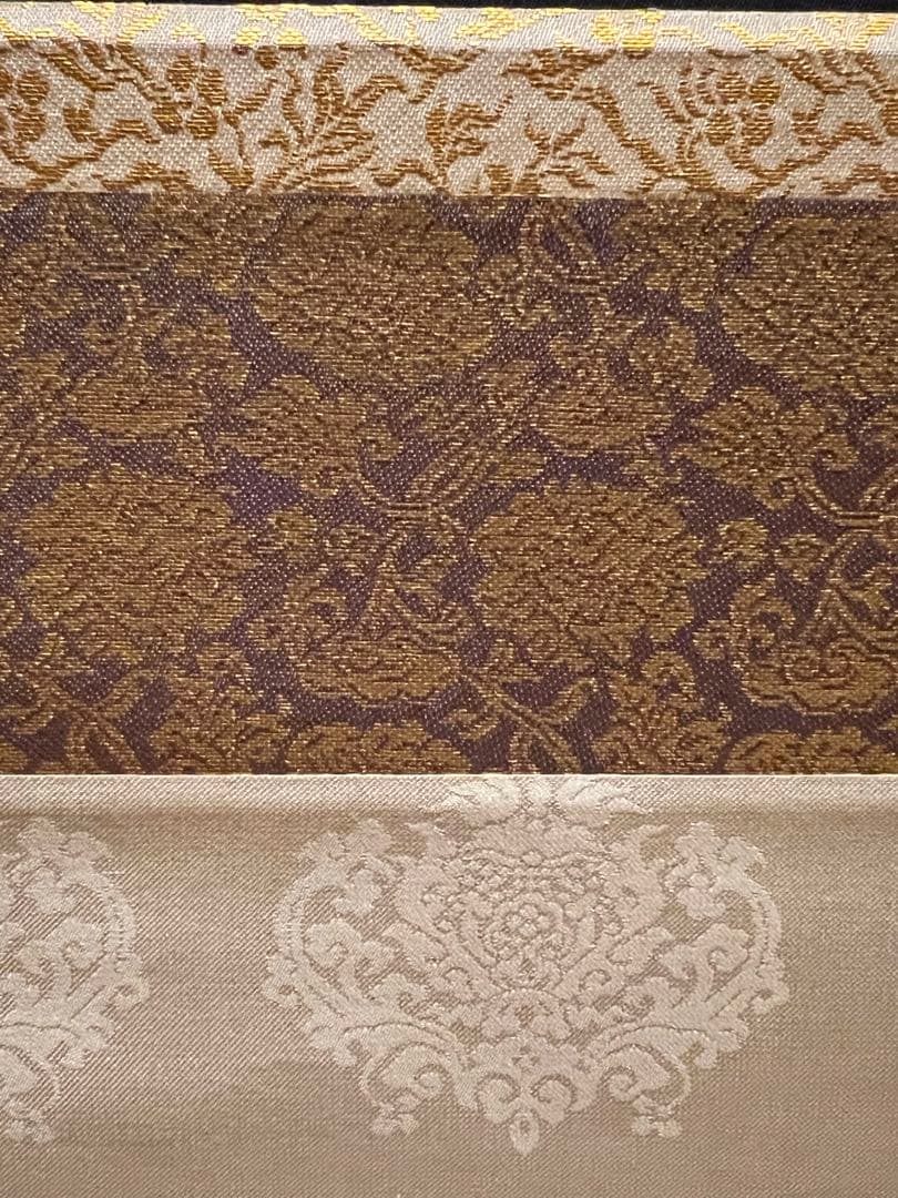 西陣織 佐藤重教「聖観音般若心経」金糸 仏画 日本画 掛軸 掛け軸 茶掛 織物