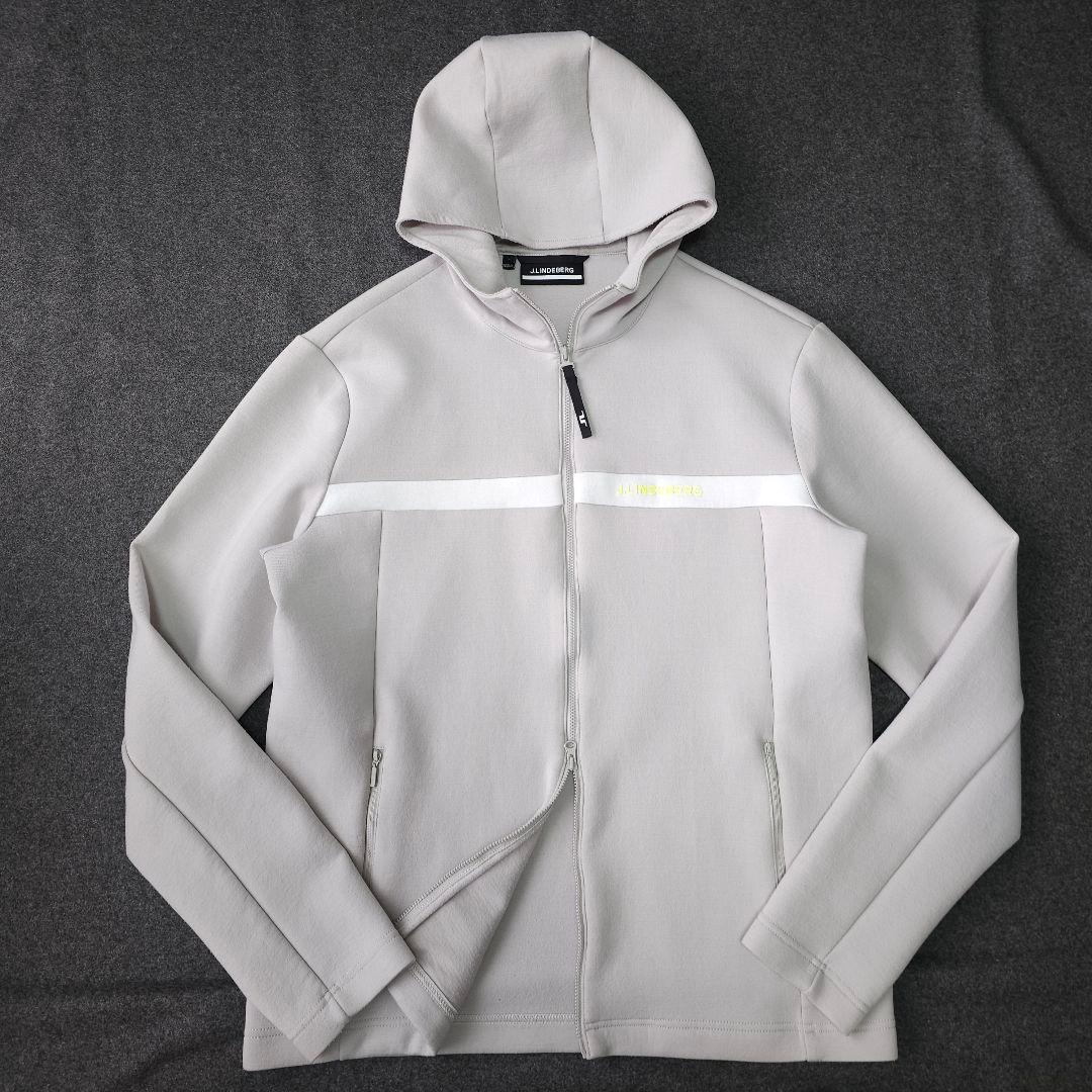 ジェイリンドバーグ ダンボールニット 長袖ゴルフジップブルゾンジャケット L