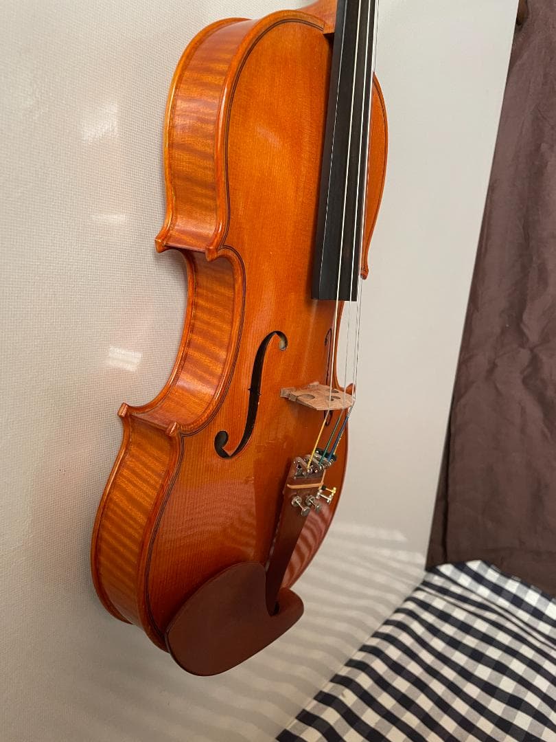 西ドイツ製 バイオリン 美しいワンピースバック ４／４サイズ 駒調整済み