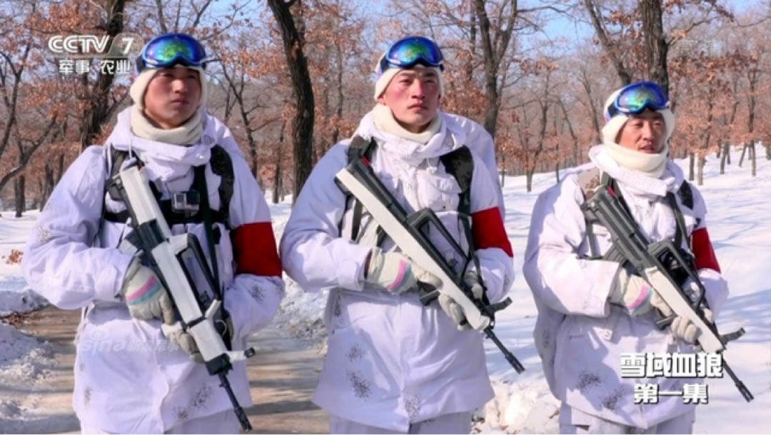 【新品　写真はサンプル】 中国軍　07式雪原迷彩服