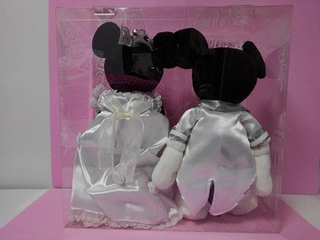 レア☆ミッキーマウス&ミニーマウス☆ウェディングぬいぐるみ☆新品未使用ケース付き